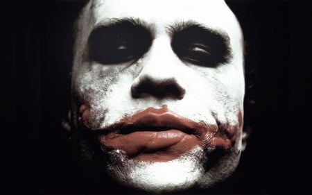 joker face wide aspect - heath ledger