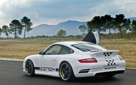 	indy_porsche - speed, porsche, cars, sports car, landscape