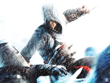 assasins creed - blood, assasins, game, hot, ps3, top, altair, sher ali, violence, assasin, creed