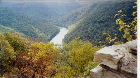 Valley Falls - beautiful fall trees stream