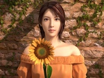 3D Girl with a Sun Flower