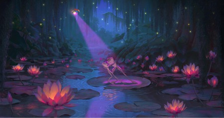 PRINCESS AND THE FROG - love, princess, passion, dance, frogs, light, night, fantasy, beautiful, romance, happiness