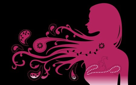 Amazing Drawings 28 - woman, dots, vine, vector like, paisleys, flower