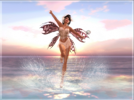 Ocean Fairy - fairy, beauty, water, dream