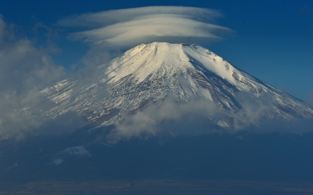 Mountain Fuji - fuji, sky, japan, clouds