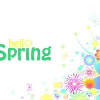 Colorful Spring Text