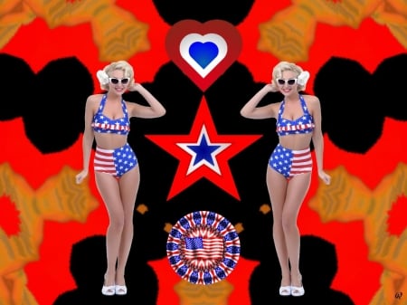 My My Miss American Pie - eye candy, collage, 3d, fractal, abstract