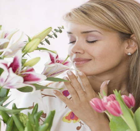 Pretty girl - Smile, Girl, Flowers, Model