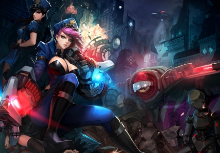 poor jinx - blitzcrank, vi, league of legends, LoL, jinx, caitlyn