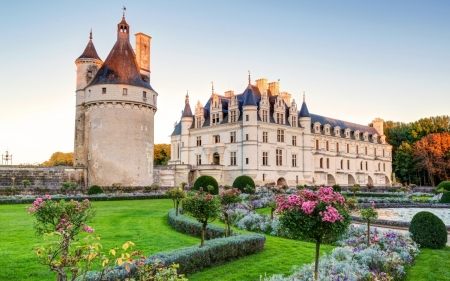 Castle - graden, flower, Castle, building