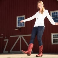 Cowgirl Loving Her Boots