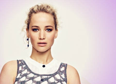 Jennifer Lawrence - white, woman, actress, girl, jennifer lawrence, pink, blonde