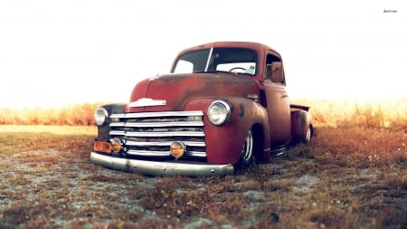 old chevrolet pick up truck - truck, field, pick up, chevrolet