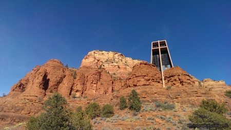 Happy Easter (Chapel of the Holy Cross) - sedona, arizona, cross, holy, chapel, mountains