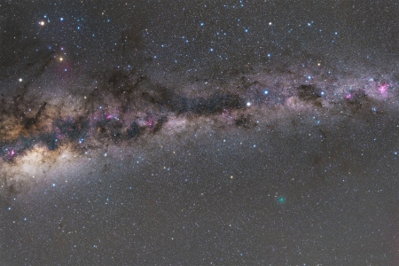 Close Comet and the Milky Way