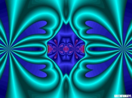 TWO BLUES - fractal, creation, art, abstract