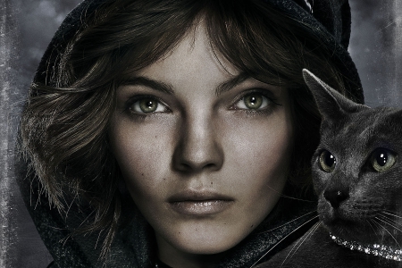 Gotham (TV Series 2014â€“ ) - woman, actress, cat, girl, tv series, camren bicondova, pisica, gotham, black, face, selina kyle