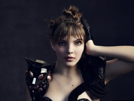 Gotham (TV Series 2014â€“ ) - woman, actress, girl, selina kyle, tv series, camren bicondova, gotham, black