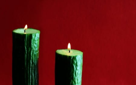 Cucumbers candles - couple, candles, cucumbers, funny, creative, fire, flame, red, green