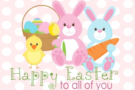 Happy Easter - easter, all, greets, bunny, happy