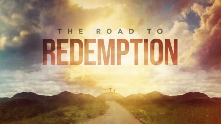 Road to Redemption - mountains, good friday, road, hills, sun, easter, sky, hill, crosses, clouds