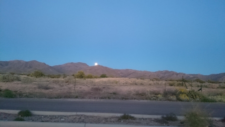 MOONSET - moon, phoenix, mountain, az