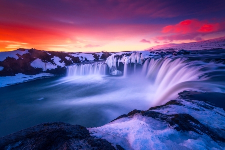 Waterfall - river, nature, oceAN, Waterfall