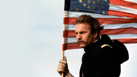 dances with wolves - soldier, dance, wolves, flag