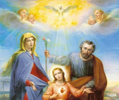 Holy family - christ, joseph, jesus, mary, family