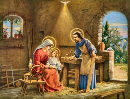 St Joseph worker - work, christ, jesus, joseph, family