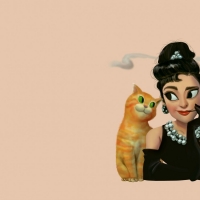 Audrey and the cat