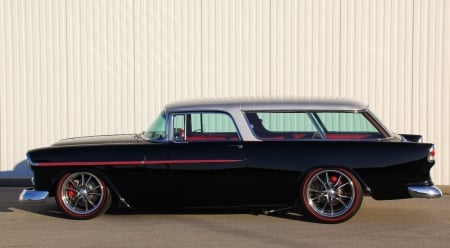 1955 Chevrolet Nomad - bowtie, classic, black, gm