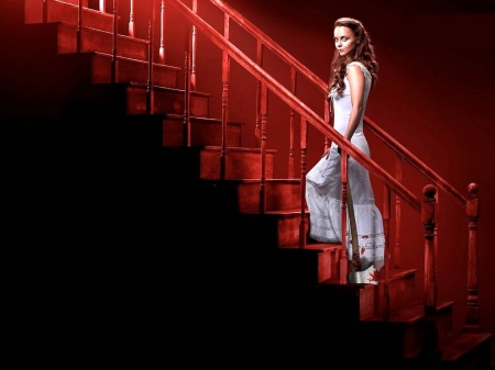 Christina Ricci - beautiful, Ricci, Christina Ricci, actress, stairs, 2016, model, Christina, wallpaper