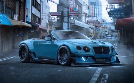 Bentley - bently, Car, concept, blue