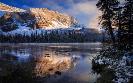 Mountain - Mountain, snow, river, nature