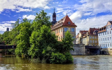 Germany - sky, tree, germany, river