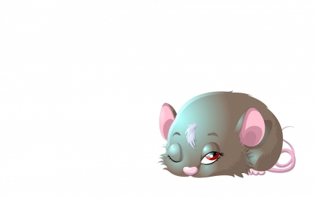 Mouse - mouse, pink, child, rodent, grey, white, animal, cute, card