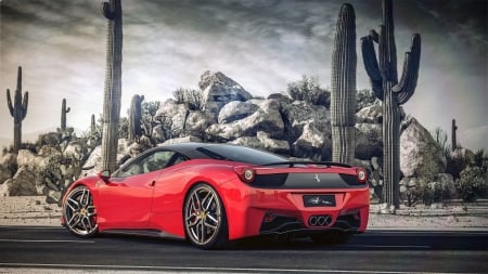 Ferrari - street, car, ferrari, custom