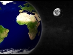 Earth and moon