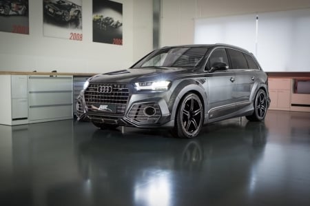 Audi-QS7-by-ABT-Sportsline - black rims, audi, suv, gray