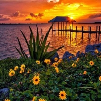 Sunset over Hutchinson Island