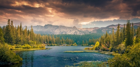 Lake - nature, cloud, Lake, tree, sky