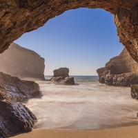 Shark fin cove beach