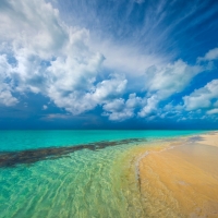 Blue Sky over Turquoise Ocean