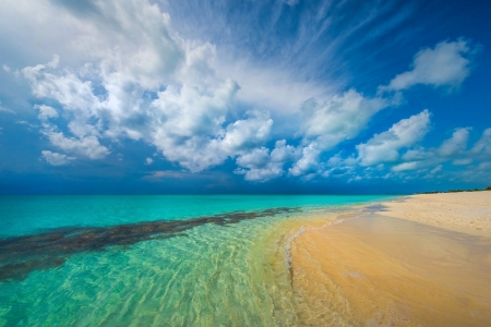 Blue Sky over Turquoise Ocean - Ocean, Turquoise, nature, Sky, Blue