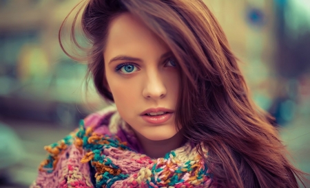 Pretty girl with blue eyes - beauty, woman, photography, model