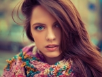 Pretty girl with blue eyes