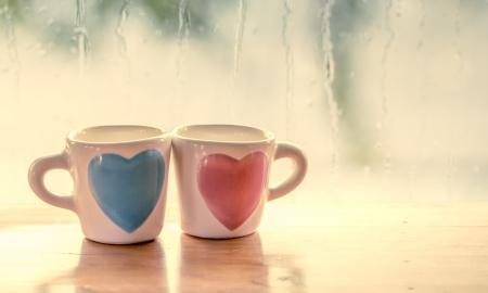 Cup of love - tea, CUp, rainy, coffee