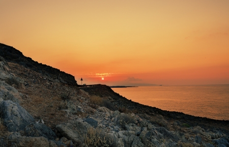 Sunset - beach, nature, sunset, sea