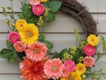 Beautiful Gerber Daisy Spring Wreath